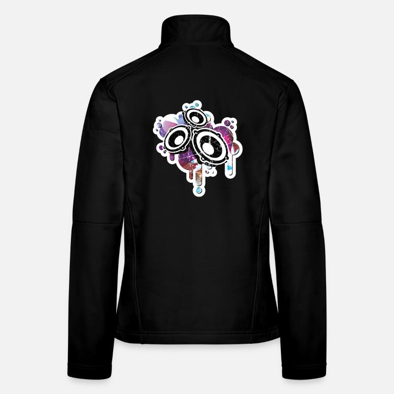 Abstrakte Graffiti-Lautsprecher Illustration Frauen Softshelljacke