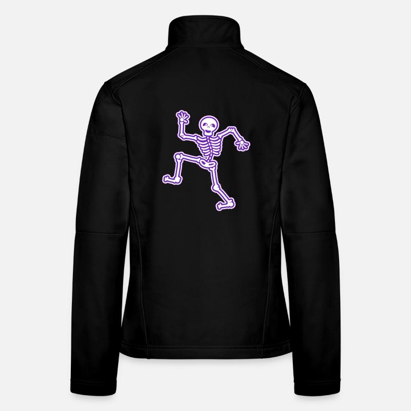 Children's motifs dancing skeleton children's shirt bones Women's Softshell Jacket