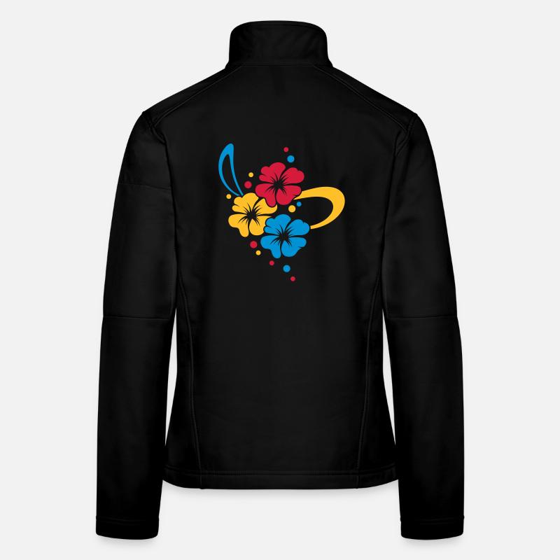 Bouquet de fleurs avec ruban Veste en tissu softshell Femme