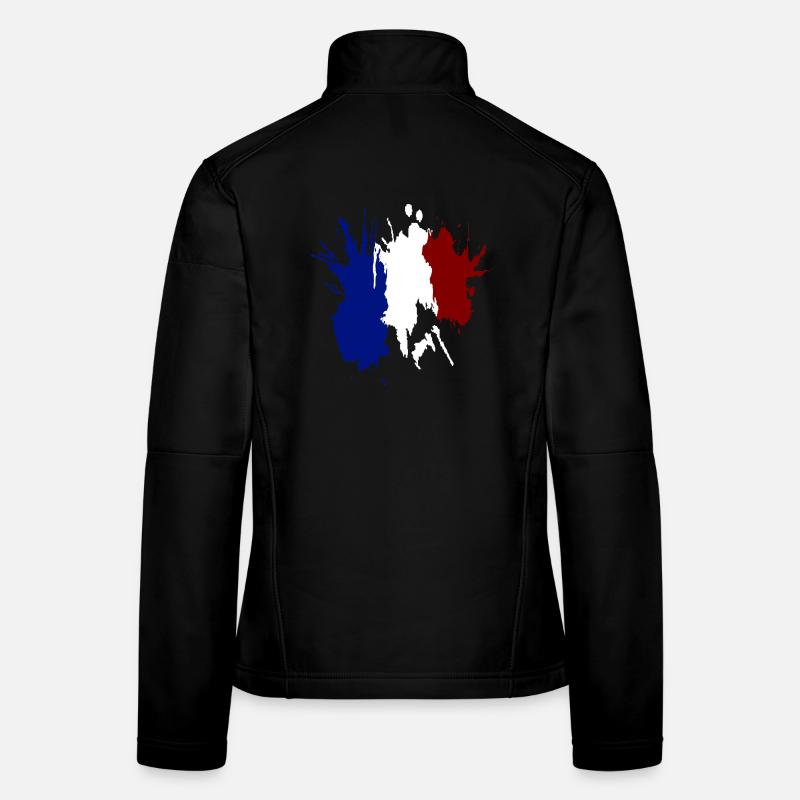 Frankreich Tricolor Flagge Frauen Softshelljacke