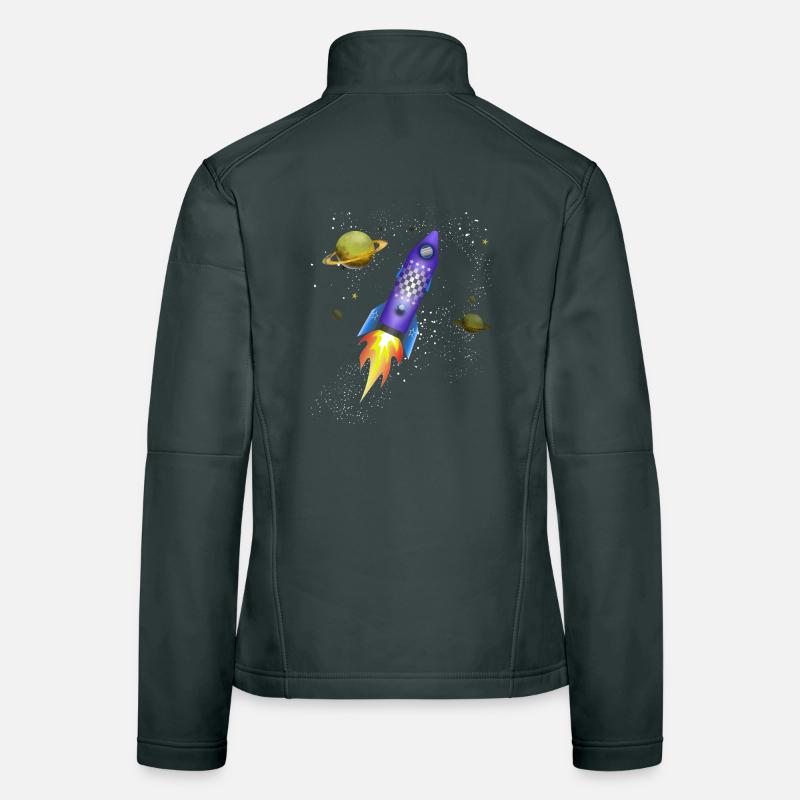 Fusée dans l'espace Veste en tissu softshell Femme