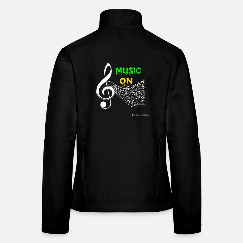 Music ON Veste en tissu softshell Femme