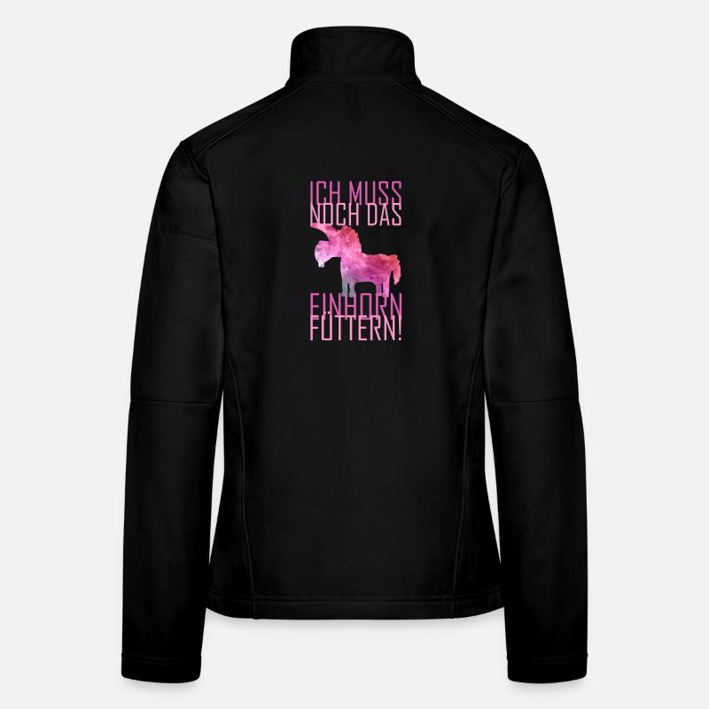 Einhorn Einhörner Pferd Pferde Stute Fabelwesen - Frauen Softshelljacke - Schwarz