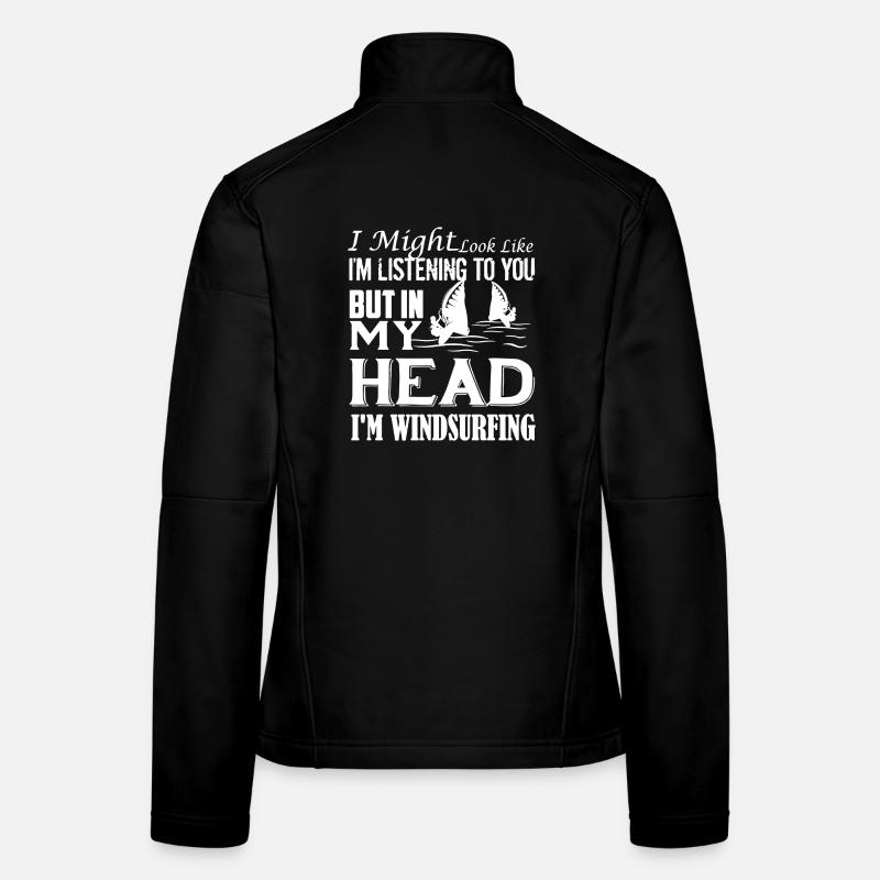 Ich bin Windsurfing Shirt - Frauen Softshelljacke - Schwarz