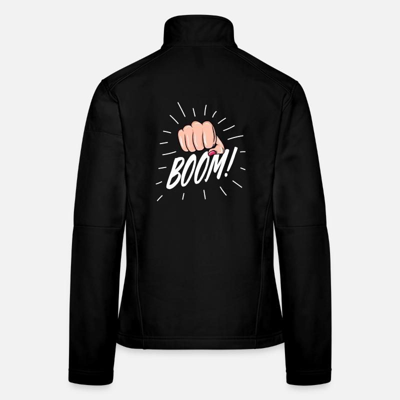 Strip Pop mit weiblicher Faust Frauen Softshelljacke