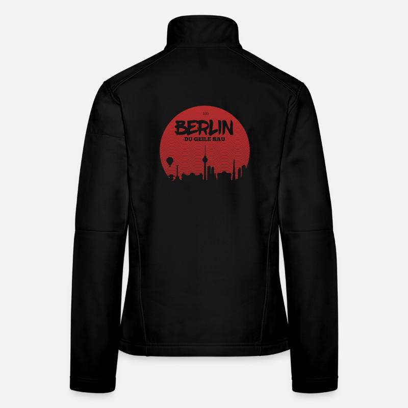 Berlin du geile sau - Frauen Softshelljacke - Schwarz