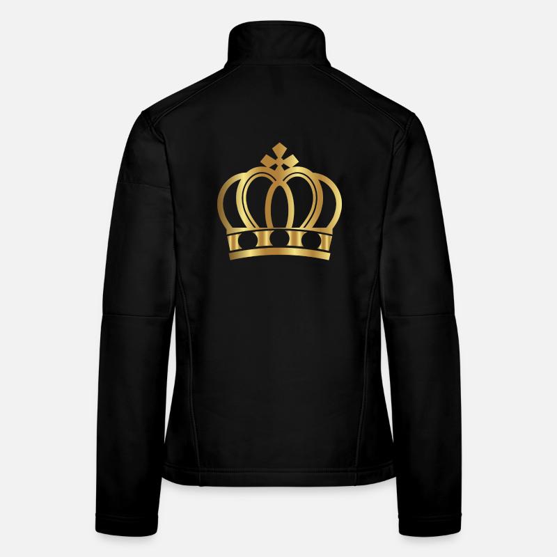 Crown Crowns King Queen JGA Wedding Bride Bräu Women's Softshell Jacket