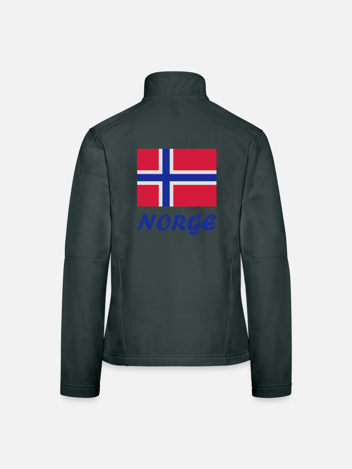 Norwegian flag - Women's Softshell Jacket - black - Back
