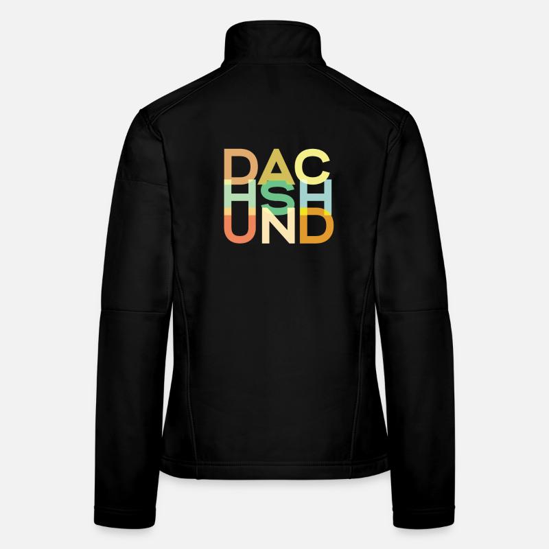 Dachshund Dog Colorful Women's Softshell Jacket