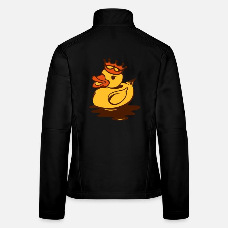 Eine Gummiente mit Krone Frauen Softshelljacke
