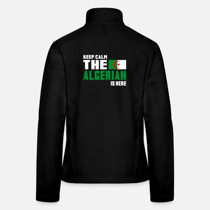 Keep calm Algérie / Cadeau drapeau Afrique du Nord Veste en tissu softshell Femme