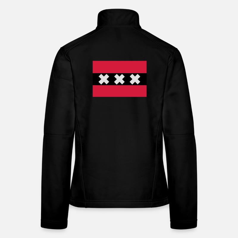 Amsterdam Flagge Frauen Softshelljacke