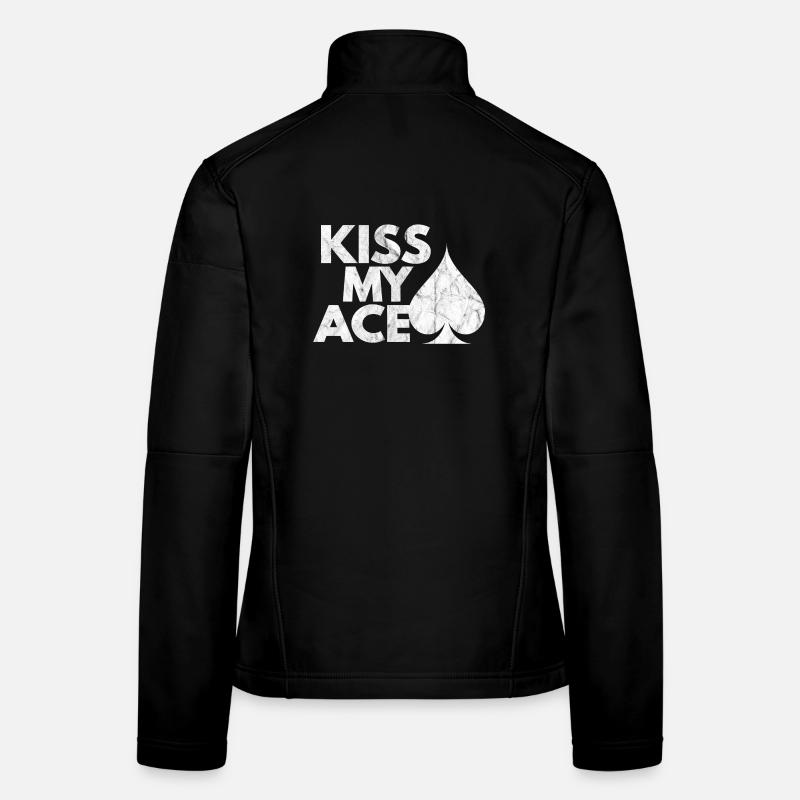 Polers Player Gift Poker Poker Idée de cadeau Veste en tissu softshell Femme