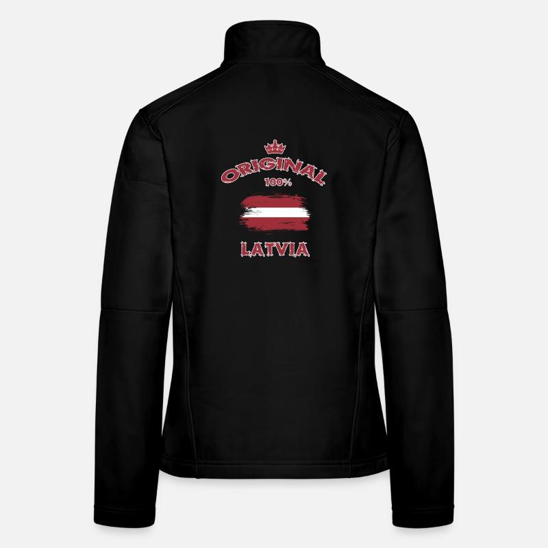Lettonie 100 % / Cadeau drapeau latvia Veste en tissu softshell Femme