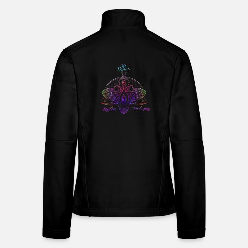 Buntes Sparkle Mandala Muster Frauen Softshelljacke