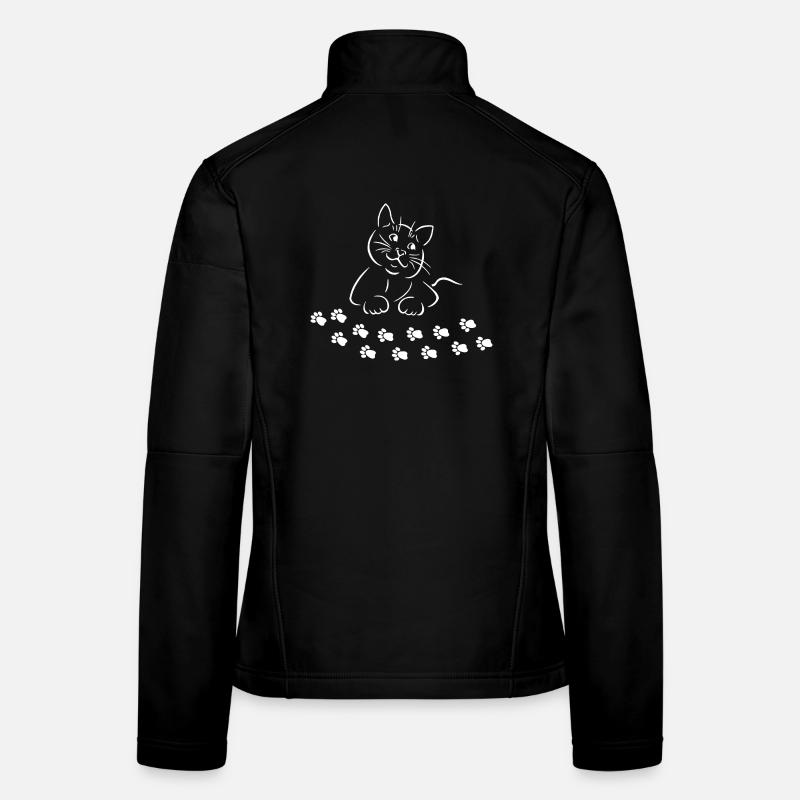 chat chat chat chat chat pattes regard Veste en tissu softshell Femme