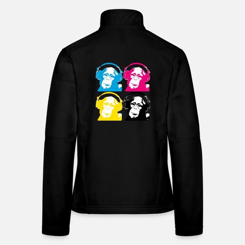 4 dj monkeys Women's Softshell Jacket