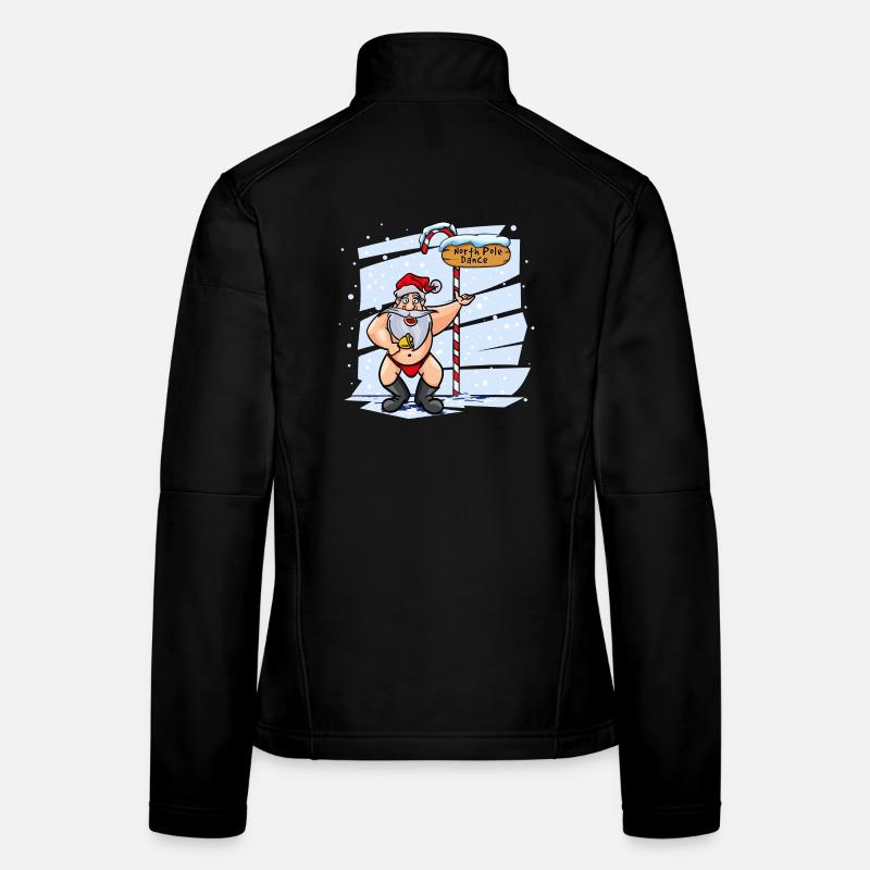 Doux Père Noël Pôle Nord Noël De Noël Veste en tissu softshell Femme