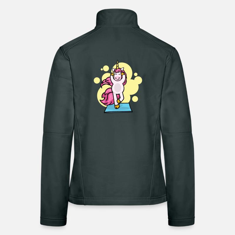 Pilates Unicorn Exercise Workout Workout Gym Women's Softshell Jacket