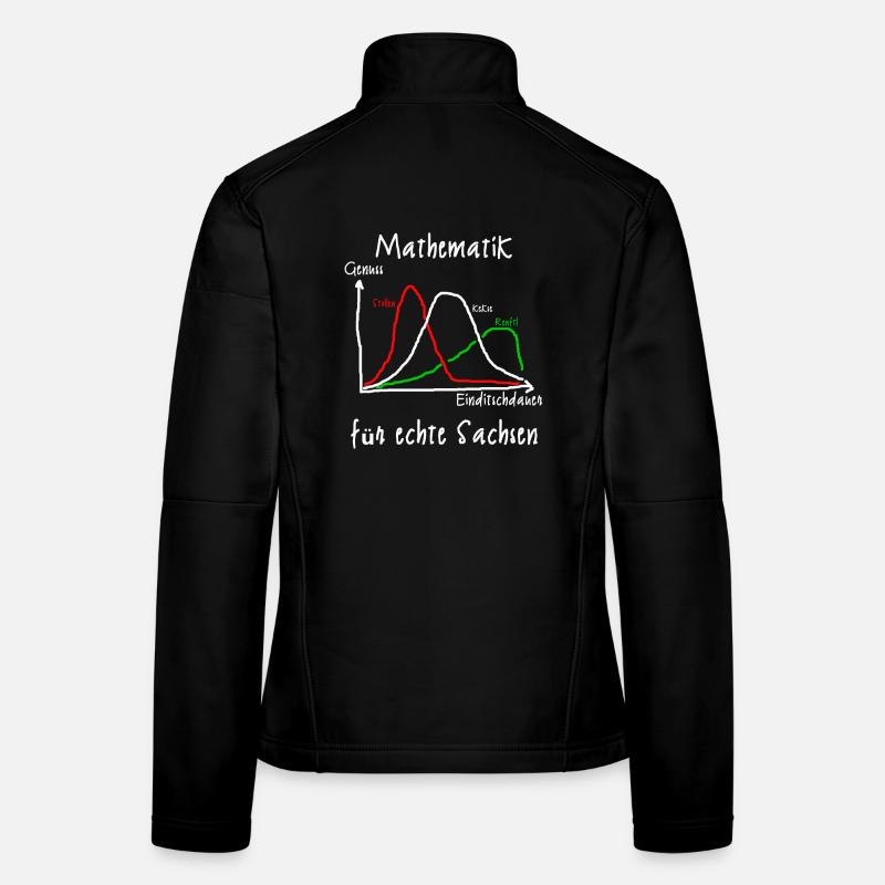Ditschn - Mathematik für echte Sachsen - Frauen Softshelljacke - Schwarz