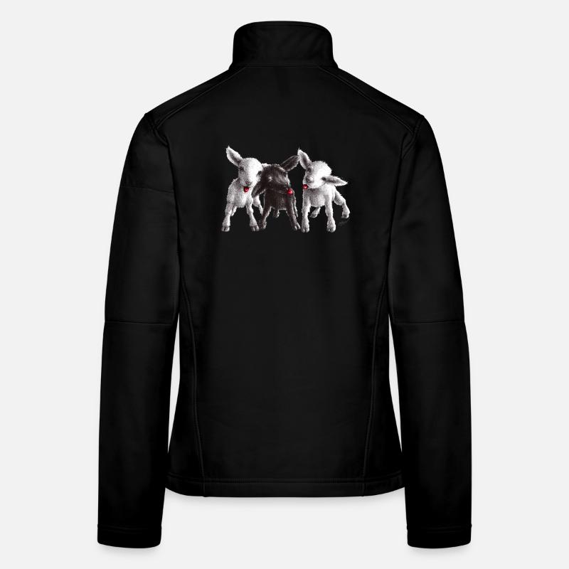 mouton effronté Veste en tissu softshell Femme