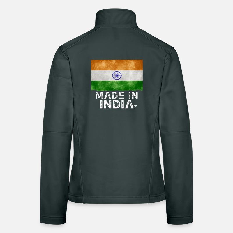 Made in India Flag Stencil Tee Women's Softshell Jacket