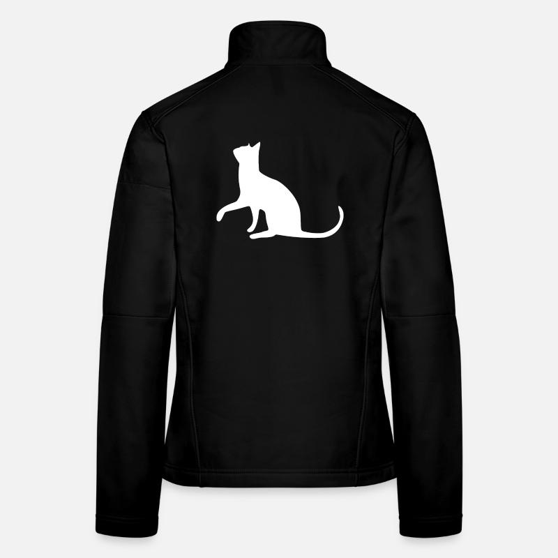 Chat chat chat chat chatte minette minou minou patte Veste en tissu softshell Femme