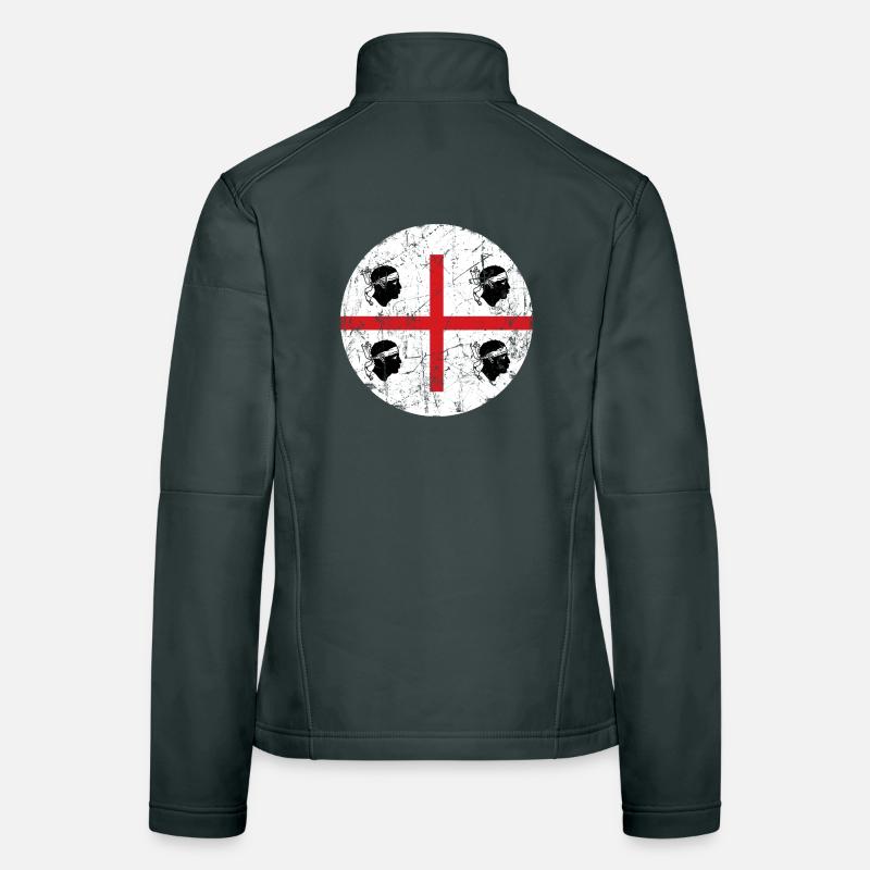 Effet vintage rosette de Sardaigne Veste en tissu softshell Femme