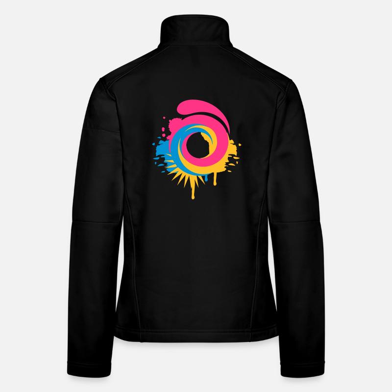 Un graffiti vortex Veste en tissu softshell Femme