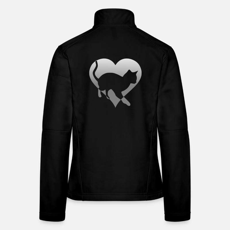 Katze Kätzchen in einem Herz Frauen Softshelljacke