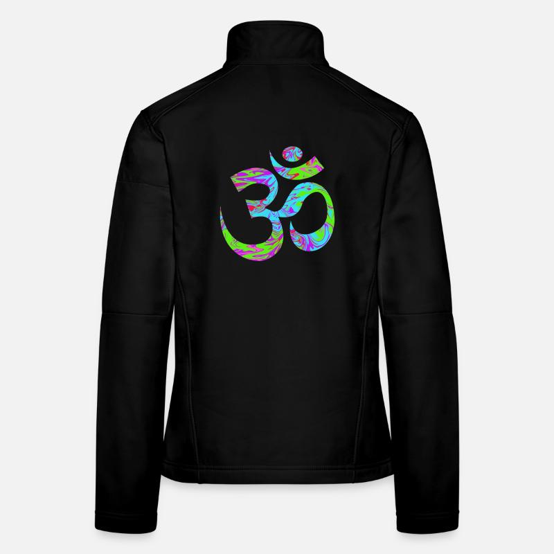 Om - Aum psychedelic green Women's Softshell Jacket