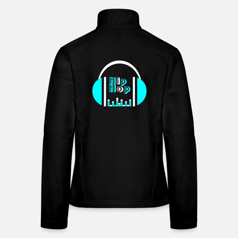 Neon headphones with equalizer design Women's Softshell Jacket