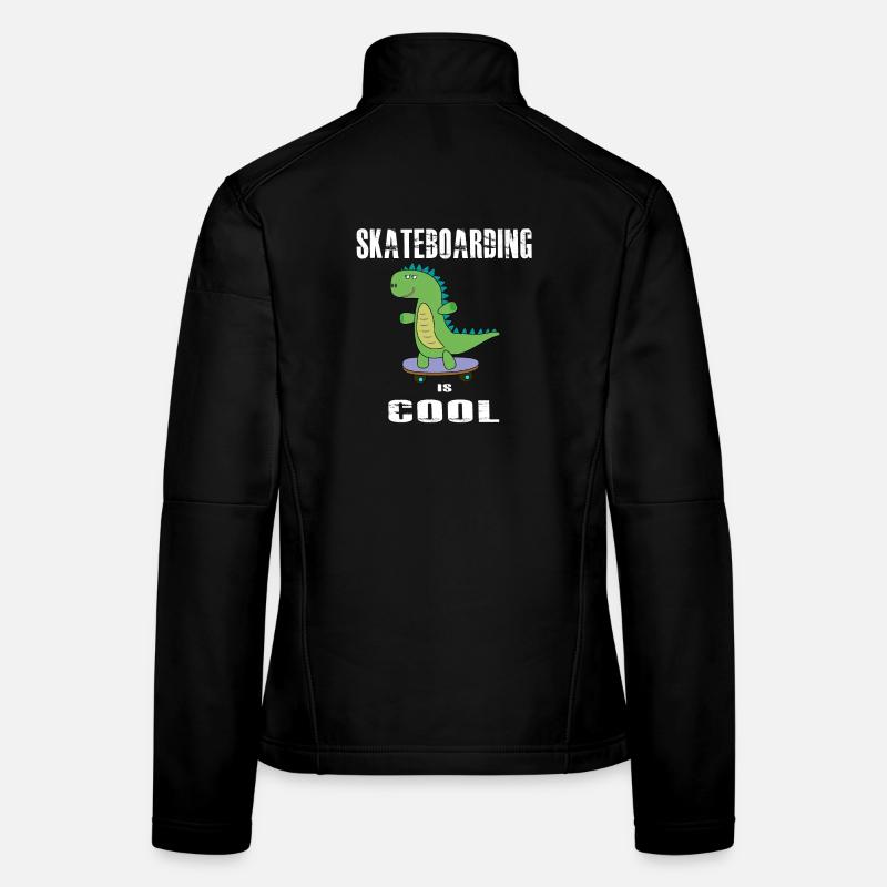Skateboarding is cool, Dinosaurier, Dino, T-Rex Frauen Softshelljacke