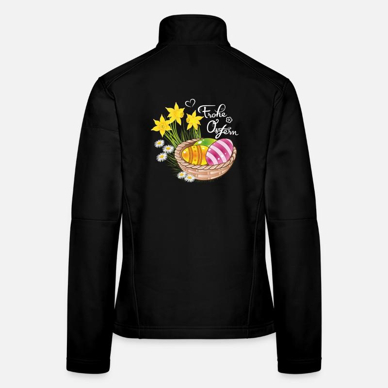 Happy Easter Easter basket Easter eggs Easter flowers eggs Women's Softshell Jacket