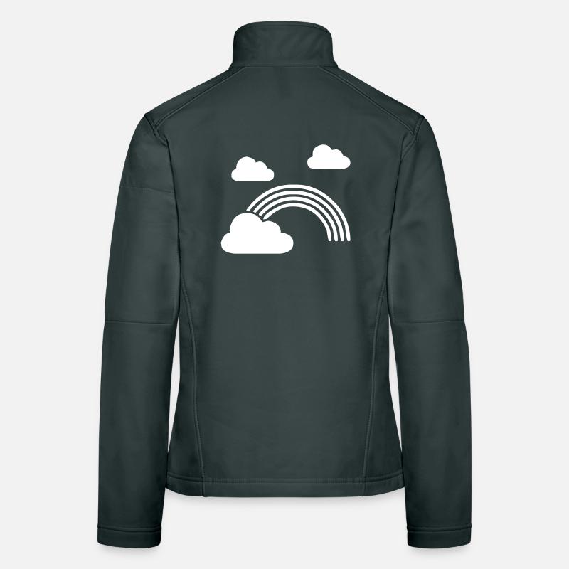 Regenbogen mit Wolken Frauen Softshelljacke