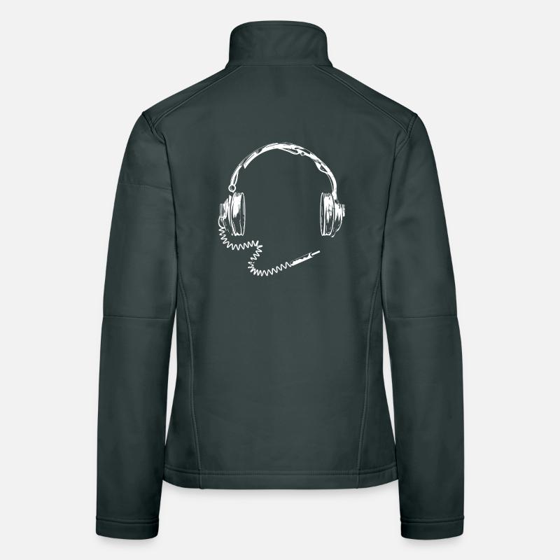 Casque rétro avec câble Veste en tissu softshell Femme