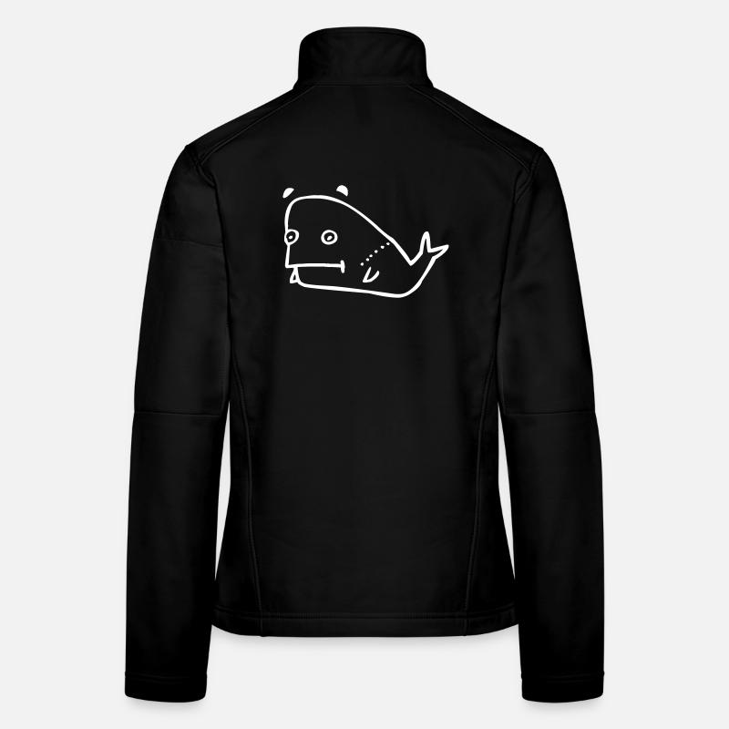 Whale cartoon Women's Softshell Jacket