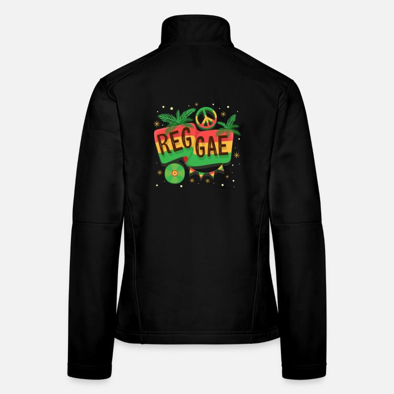 Reggae Flag Rainbow Vibe Women's Softshell Jacket