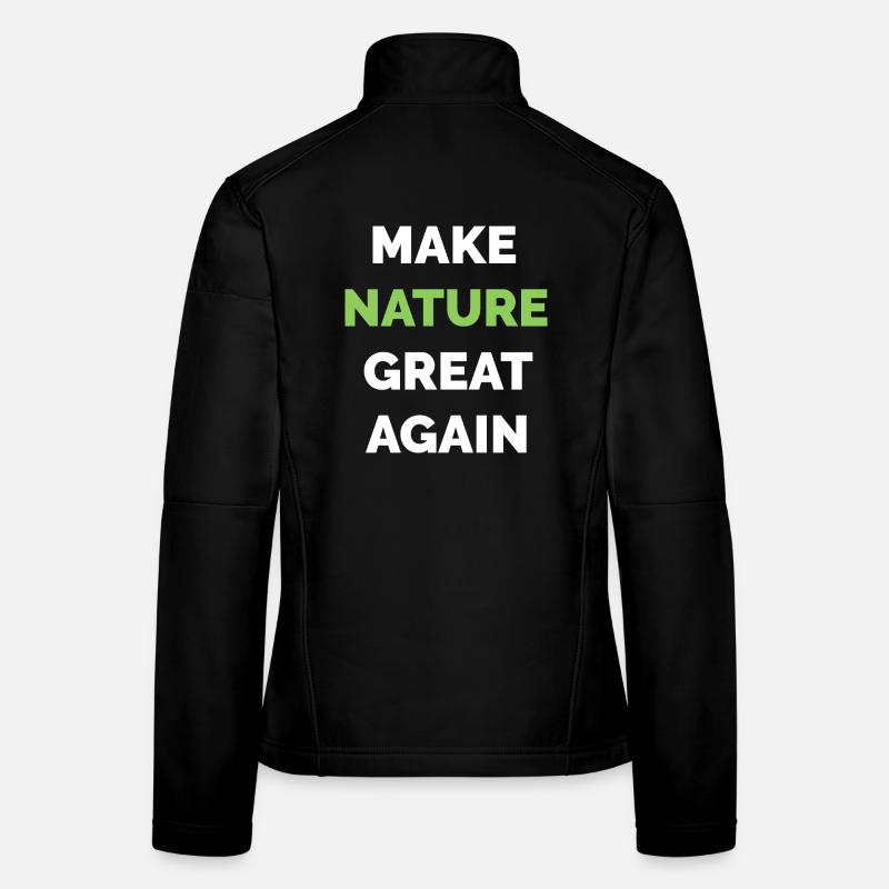 make nature great again Klimaschutz Symbol Baum Frauen Softshelljacke