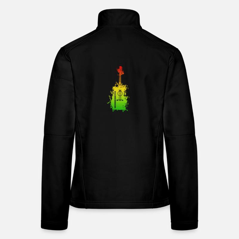 Guitare Rainbow Splatter Veste en tissu softshell Femme