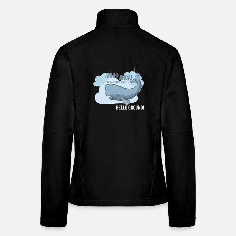 Hello Ground! - Frauen Softshelljacke - Schwarz