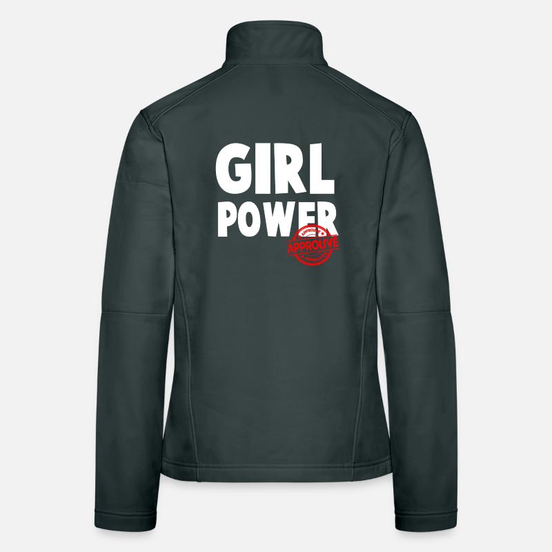 Girl Power Bold Script Design Women's Softshell Jacket