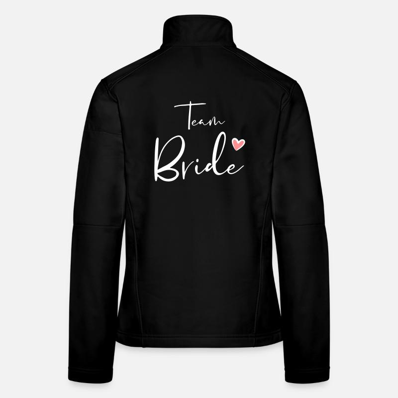 Team Bride Herz Junggesellinnenabschied Geschenk Veste en tissu softshell Femme