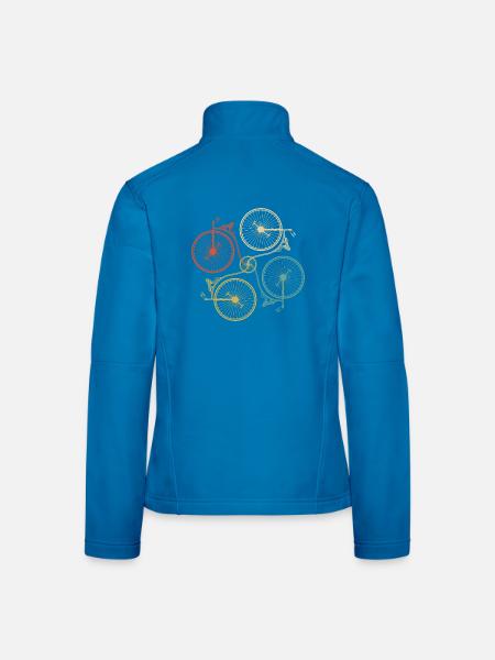 Dégradé de mosaïque de roue - Veste en tissu softshell Femme - noir - Dos