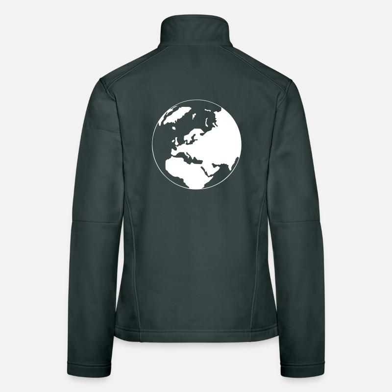 A world map Women's Softshell Jacket