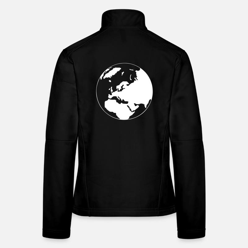 A world map Women's Softshell Jacket
