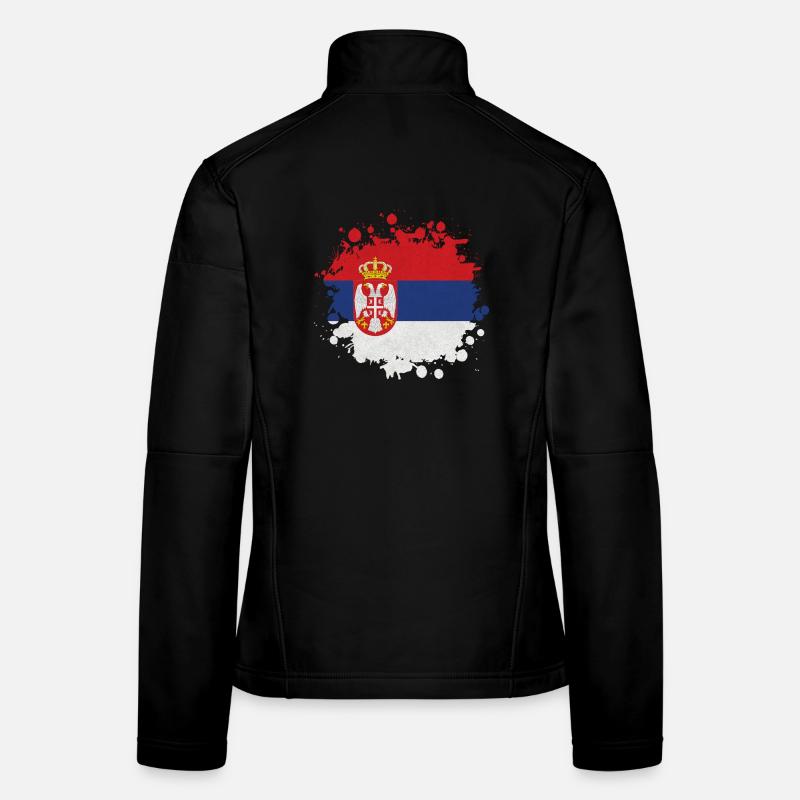 Serbien Klecks / Geschenk Belgrad Balkan Flagge Frauen Softshelljacke
