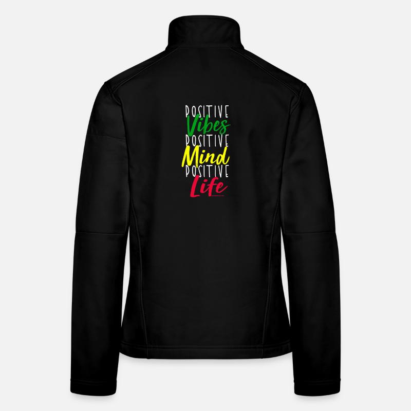 Positive Vibes Mindset Motif - Women's Softshell Jacket - black