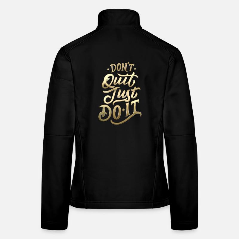 Don't Quit Gradient Script Women's Softshell Jacket