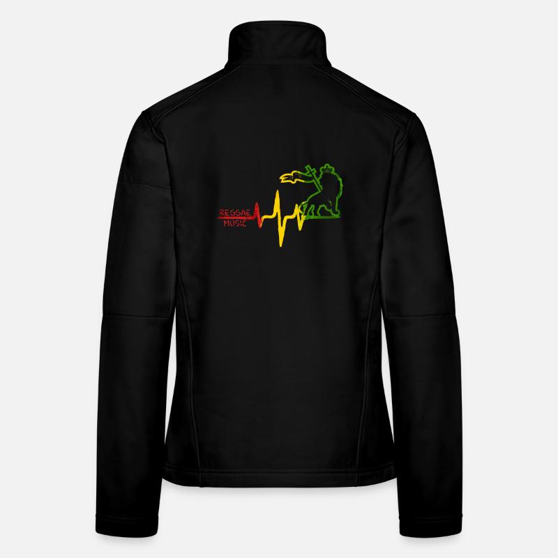 Reggae Löwe Rhythmus Icon - Frauen Softshelljacke - Schwarz